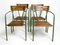 Mid-Century Bistro Dining Armchairs in Metal and Wood, Italy, 1950s, Set of 4, Image 1