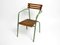Italienische Mid-Century Bistro Esszimmerstühle aus Metall & Holz, 1950er, 4er Set 12