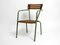 Italienische Mid-Century Bistro Esszimmerstühle aus Metall & Holz, 1950er, 4er Set 13