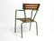 Mid-Century Bistro Dining Armchairs in Metal and Wood, Italy, 1950s, Set of 4 6