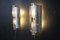 Moderne Wandlampen aus versilbertem Muranoglas, 2000er, 2er Set 12
