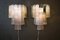 Pink, White, Yellow and Smoked Color Tronchi Wall Lights in the style of Venni, 2000s, Set of 2 12