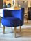 Lounge Chairs in Blue Velvet, 1970s, Set of 2, Image 1