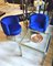 Lounge Chairs in Blue Velvet, 1970s, Set of 2 2