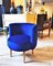 Lounge Chairs in Blue Velvet, 1970s, Set of 2 3
