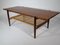 Mid-Century Teak Coffee Table with Braid, 1960s, Image 3