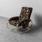 Vintage Rocking Armchair in Gilt Metal by Guido Faleschini, 1970s, Image 1