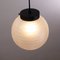 Suspension Light with White Murano Glass Sphere with White Striped Decoration, Italy, 1980s, Image 7