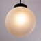 Suspension Light with White Murano Glass Sphere with White Striped Decoration, Italy, 1980s 8