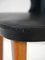 Silla de escritorio escandinava de cuero sintético negro, años 60, Imagen 13