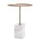 Side Table in Raw White Marble from PC Collection 1