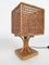 Lámpara de mesa italiana Mid-Century de mimbre y ratán, años 60, Imagen 1
