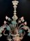 Lámpara de araña vintage de cristal de Murano de Galliano Ferro, años 50, Imagen 4