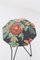 Vintage Metal and Fabric Floral Stools attributed to Gio Ponti for Rima, 1950s, Set of 2 2