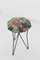 Vintage Metal and Fabric Floral Stools attributed to Gio Ponti for Rima, 1950s, Set of 2 4