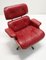 Fauteuil et Ottomane en Cuir Rouge par Charles Eames pour Vitra, 2000s, Set de 2 7