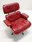 Red Leather Lounge Chair & Ottoman by Charles Eames for Vitra, 2000s, Set of 2 7