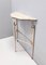 Vintage Console Table with Portuguese Pink Marble Top and Brass Frame, Italy, 1950s 6