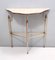 Vintage Console Table with Portuguese Pink Marble Top and Brass Frame, Italy, 1950s 1