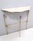 Vintage Console Table with Portuguese Pink Marble Top and Brass Frame, Italy, 1950s 5