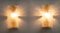 Lámparas de pared Corteccia modernas de cristal de Murano y latón, años 80. Juego de 2, Imagen 2