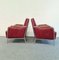 Mid-Century Burgundy Leather Armchairs in Bauhaus Style by Jozsef Peresztegi, 1960s, Set of 2 13