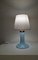 Lampada da tavolo vintage in vetro di Murano blu, anni '70, Immagine 4