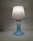 Vintage Murano Blue Swirl Table Lamp, 1970s 6