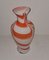 Orange-weiße Vase aus Muranoglas, 1960er 4