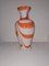 Orange-weiße Vase aus Muranoglas, 1960er 1
