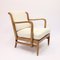 Swedish Modern Birch, Bambu & Rattan Longe Chair attributed to Otto Schulz for Boet, 1940s 1