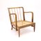Swedish Modern Birch, Bambu & Rattan Longe Chair attributed to Otto Schulz for Boet, 1940s 6