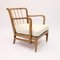 Swedish Modern Birch, Bambu & Rattan Longe Chair attributed to Otto Schulz for Boet, 1940s 2