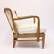 Swedish Modern Birch, Bambu & Rattan Longe Chair attributed to Otto Schulz for Boet, 1940s 10