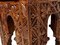 Silla Stoll vintage de madera tallada a mano, Afganistán, Imagen 7