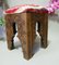 Vintage Hand-Carved Wooden Stoll Chair, Afghanistan 3