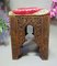 Vintage Hand-Carved Wooden Stoll Chair, Afghanistan 4