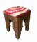 Handgeschnitzter Vintage Stoll Stuhl aus Holz, Afghanistan 1