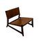 Scandinavian Leather and Wood Chair, 1950s, Image 1