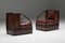 Art Nouveau Mahogany Fruitwood Armchairs by Carlo and Piero Zen, 1910s, Set of 2 3