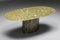 Mesa de comedor Regency de ónix y mármol dorado atribuida a Jean Charles, años 70, Imagen 2