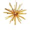 Lámpara de araña Sputnik Amber Triedro de cristal de Murano, Imagen 1