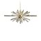 Transparent Triedro Murano Glass Oval Sputnik Chandelier 1