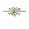 Transparent Triedro Murano Glass Oval Sputnik Chandelier, Image 2