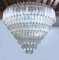 Large Clear Quadriedro Murano Glass Chandelier 1