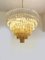 Large Clear and Amber Triedro Murano Glass Chandelier 3