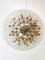 Large Clear and Amber Triedro Murano Glass Chandelier 5