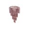 Pink Triedro Murano Glass Twister Wall Sconce 2