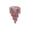 Pink Triedro Murano Glass Twister Wall Sconce, Image 2