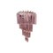 Pink Triedro Murano Glass Twister Wall Sconce 4